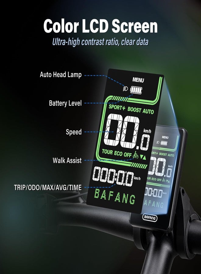 BAFANG 5 Pin Male Ebike Display for Bafang CAN Protocol Motors, Ebike Speedometer Bike Computer with 0-5 PAS, C020 (M620, M600, M560, M510, M420 mid Drive Motors), 36V-48V - Image 4