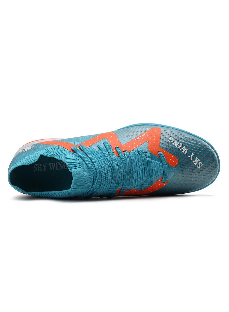 SKY WING SKY WING Men's Soccer Shoes Cleats Professional High-Top Breathable Athletic Football Shoes Outdoor/Indoor Professional Futsal Football Training Sneakers  - Image 5