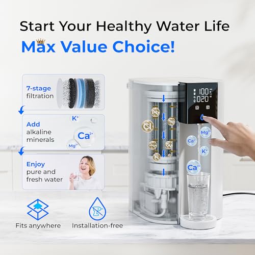 Waterdrop [Alkaline Mineral] Waterdrop CoreRO Reverse Osmosis System, NSF/ANSI 58 & 372 Certified, 7-Stage Countertop Reverse Osmosis Water Filter, No Installation Required, Reduce PFAS, BPA Free, WD-C1SL - Image 2
