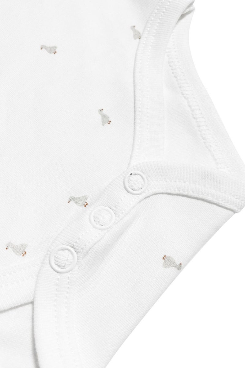 Casadora Baby Feather Organic Cotton Baby Short Sleeve Bodysuit - Image 4