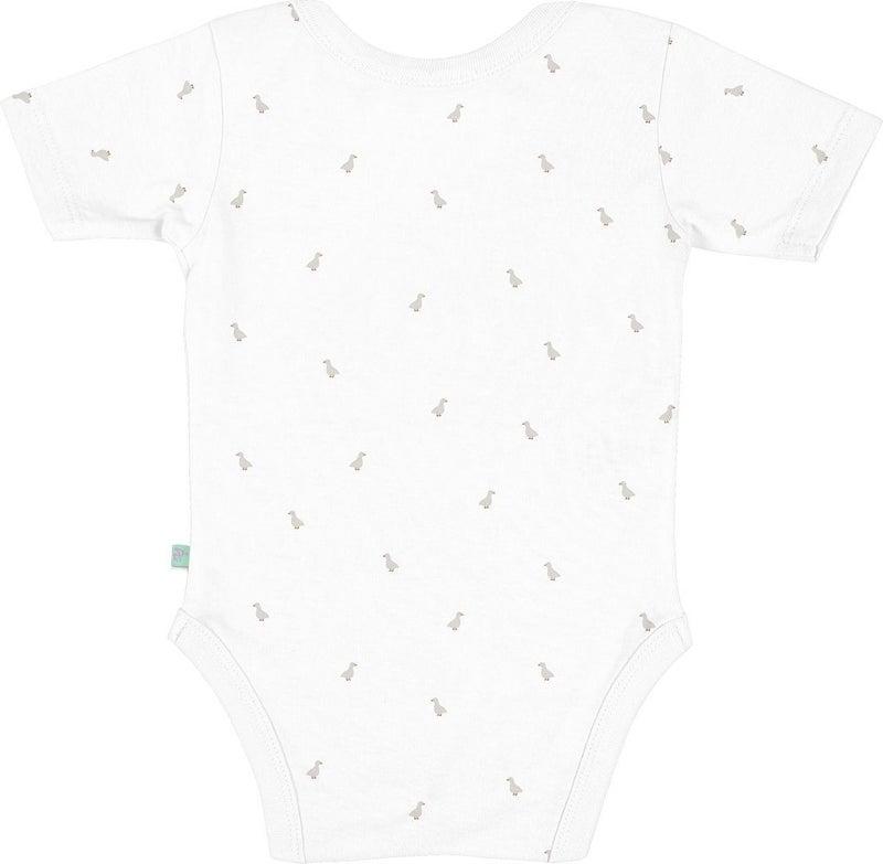 Casadora Baby Feather Organic Cotton Baby Short Sleeve Bodysuit - Image 2