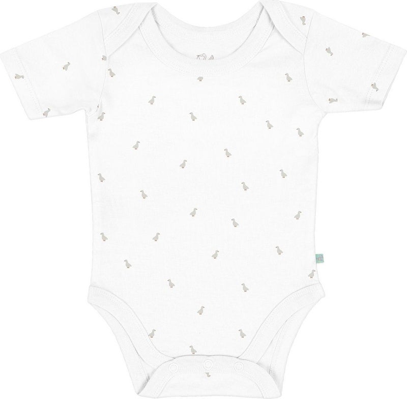 Casadora Baby Feather Organic Cotton Baby Short Sleeve Bodysuit - Image 1
