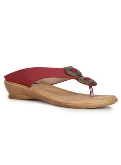Bata Bata Women's HELEN THONG (6715260_MAROON_6 UK)  - Image 1