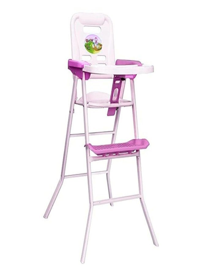 LAVNIK aby Feeding High Chair Non-Slip 4 in 1 Portable High Chairs with Tray Safety Belt for Baby from 6 Months to 3 Years | Kids Dining Seat Toddler Seat Meal Tray for Baby Mealtime Feeding Plate (Pink) - Image 4
