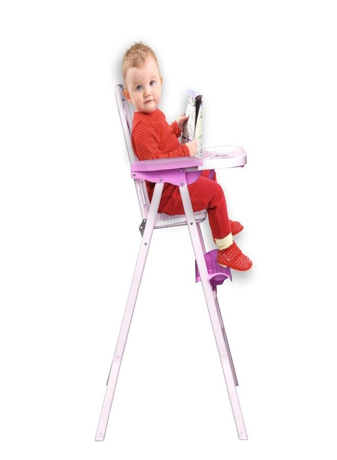 LAVNIK aby Feeding High Chair Non-Slip 4 in 1 Portable High Chairs with Tray Safety Belt for Baby from 6 Months to 3 Years | Kids Dining Seat Toddler Seat Meal Tray for Baby Mealtime Feeding Plate (Pink) - Image 3