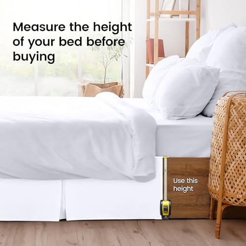 Utopia Bedding California King Bed Skirt - Soft Quadruple Pleated Ruffle - Easy Fit with 16 Inch Tailored Drop - Hotel Quality, Shrinkage and Fade Resistant (Cal King, White) - Image 4