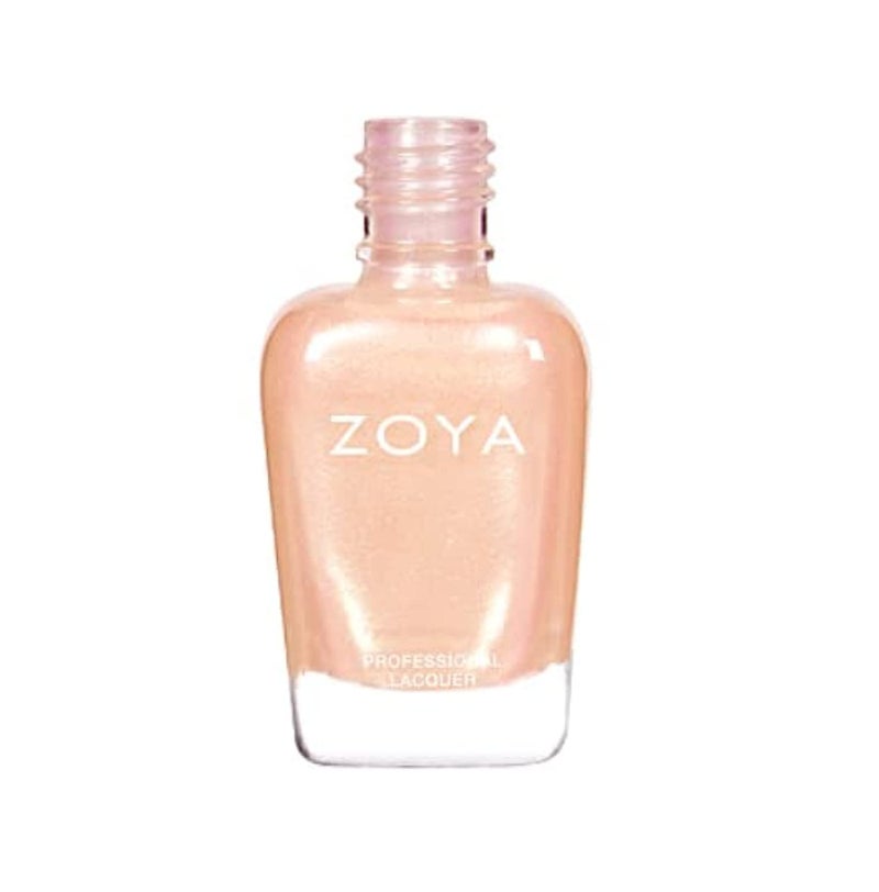 ZOYA Bailey Nail Polish Light Beige Sheer Polish with Pink Duochrome Shimmer and Silver Microglitter NeutralTone Nude Big10Free Vegan 05 fl oz