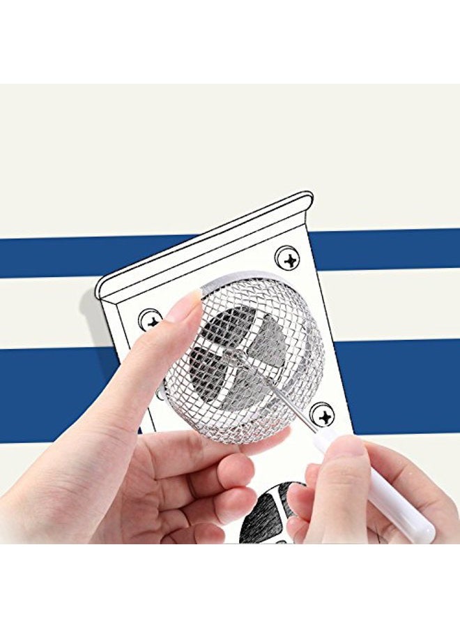 TOODOO 2 Pack Flying Insect Screen RV Furnace Water Heater Vent Cover 2.8 Inch Stainless Steel Mesh with Installation Tool - Image 2