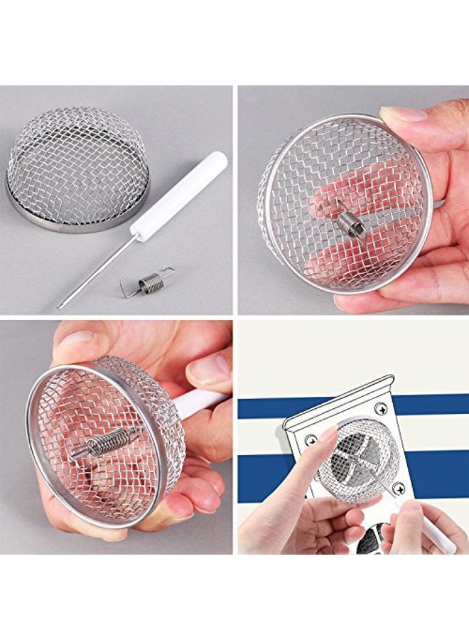 TOODOO 2 Pack Flying Insect Screen RV Furnace Water Heater Vent Cover 2.8 Inch Stainless Steel Mesh with Installation Tool - Image 3