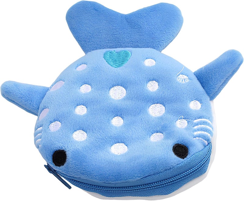 VIUJUH Cosplay Anime Frog Coin Purse Cute Pouch Wallet Small Money Bag Plush Toy for Funny 3225 (Shark-3326) - Image 1