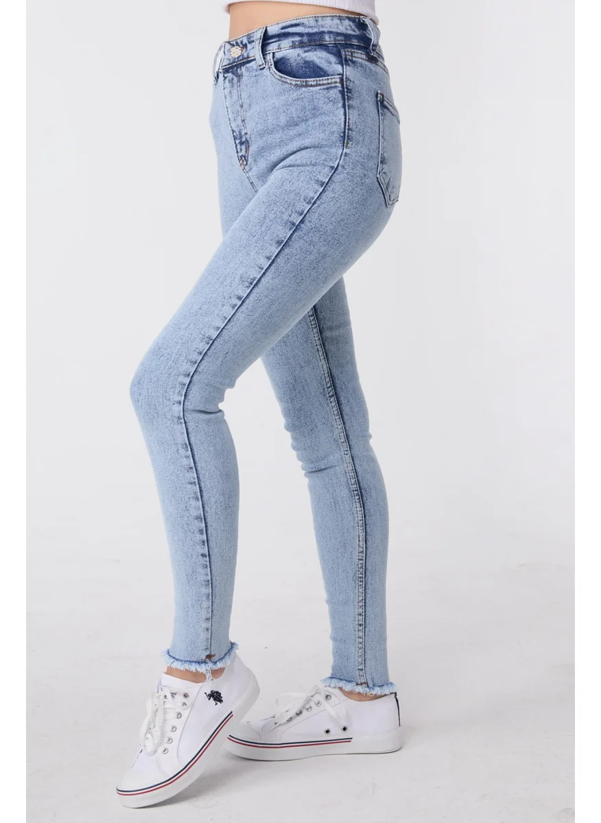Tofisa 23657-ICE-BLUE-SNOW Skinny Lycra Jeans