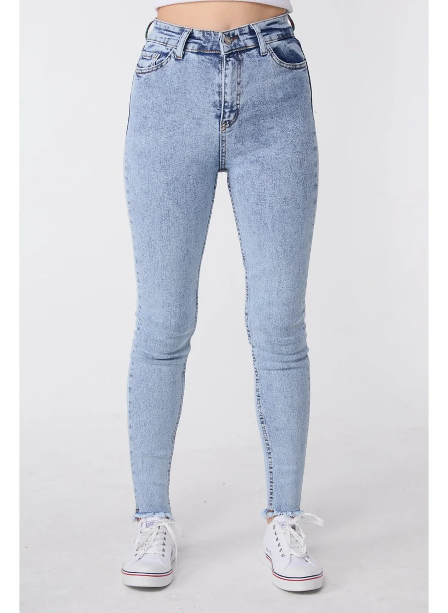 Tofisa 23657-ICE-BLUE-SNOW Skinny Lycra Jeans