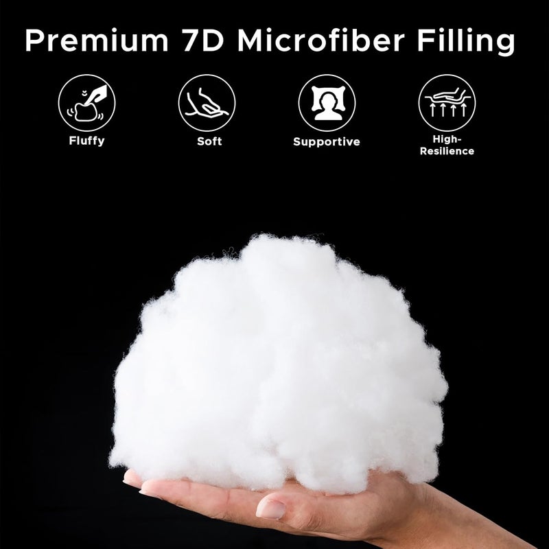 12" x 20" (30 x 50 cm) Cushion Insert Set of 4 - Premium Soft and Fluffy Small Lumbar Pillow Sofa Decorative White Rectangle Bedding Throw Cushions Inserts Stuffing for Living Room Couch Bed - Image 5