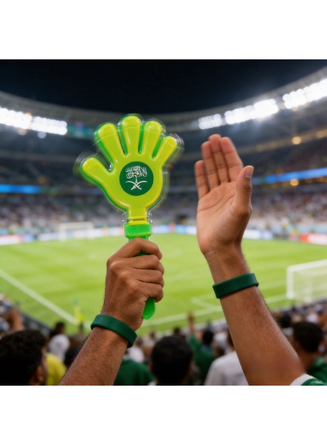 2026 World Cup Football Fan Decoration Set - Saudi Arabia National Football Team World Cup Fan Supplies, Wristband, Scarf, Glasses, Hand Flag, Hand Clapper Set, Fan Decoration Kit For Match Day Cheering Support Props Decorations, For Both Men and Women - Image 2