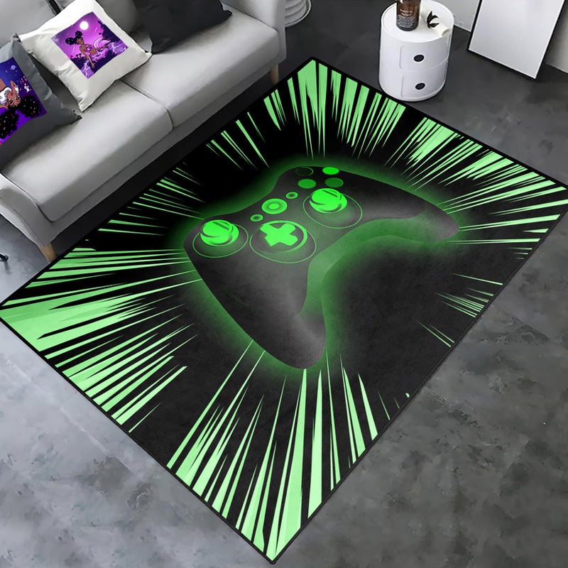 kodhyvj Gamer Rugs Controller Gamepad Carpets Game Rugs for Boys Gaming Bedroom Home Decor Mats 4'x5' - Image 1