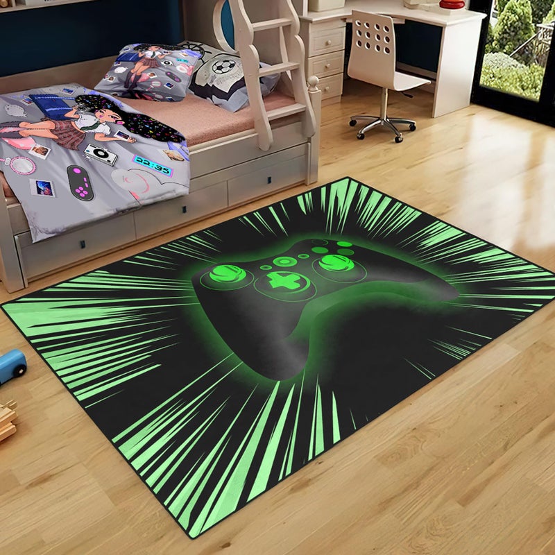 kodhyvj Gamer Rugs Controller Gamepad Carpets Game Rugs for Boys Gaming Bedroom Home Decor Mats 4'x5' - Image 5