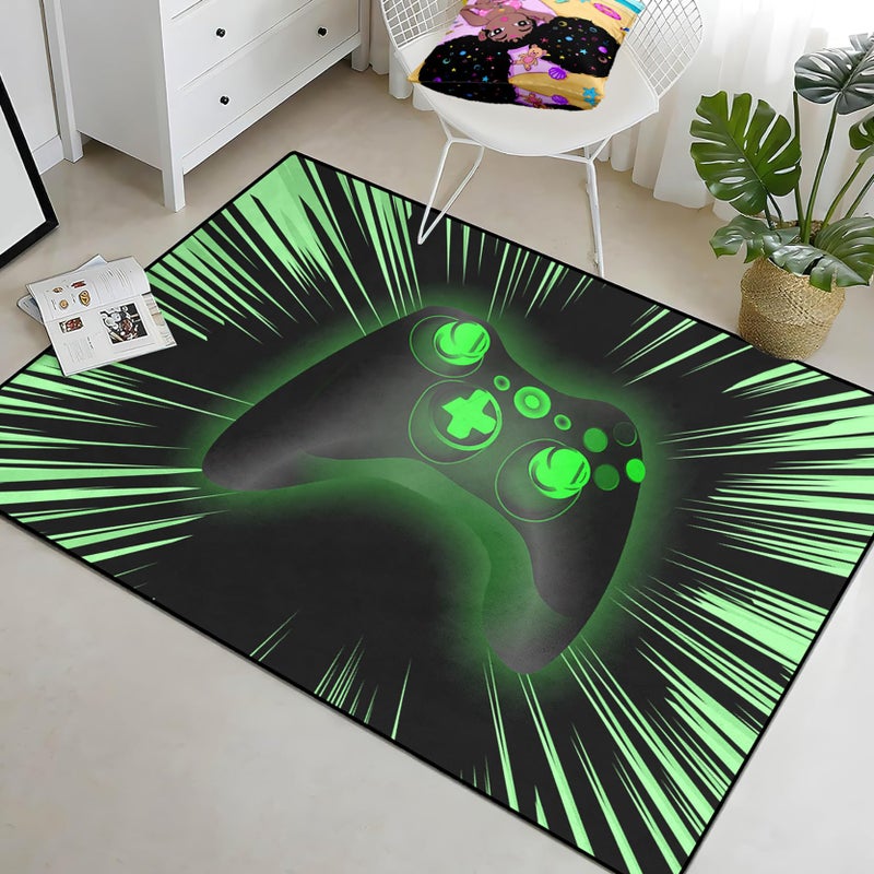kodhyvj Gamer Rugs Controller Gamepad Carpets Game Rugs for Boys Gaming Bedroom Home Decor Mats 4'x5' - Image 4