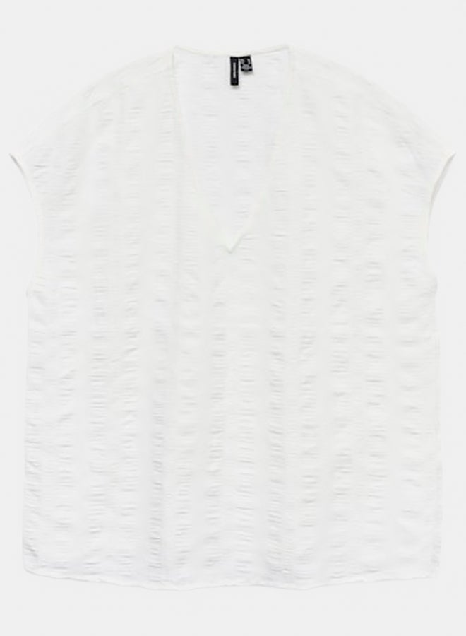 VERO MODA VERO MODA Womens Noella Shortsleeve V-Neck Wide Top Wvn 
