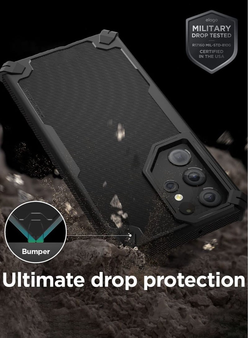 Elago Armor for Samsung Galaxy S22 Ultra [Military Grade] Case Cover - Black - Image 3
