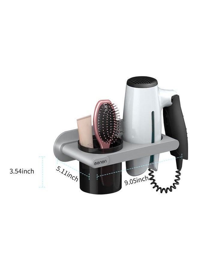 Gasin - Wall Mounted Hair Dryer Holder Grey - Image 1