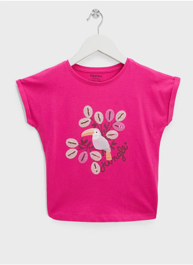 ريبلز مع نمشي Girls T-shirts