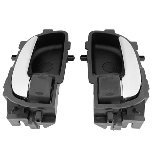 Cheriezing Inside Interior Door Handle Compatible with 2014-2019 Corolla, 2012-2018 Prius C, Yaris - Black House Chrome Lever Black Button Left & Right Side Set of 2 - Image 5