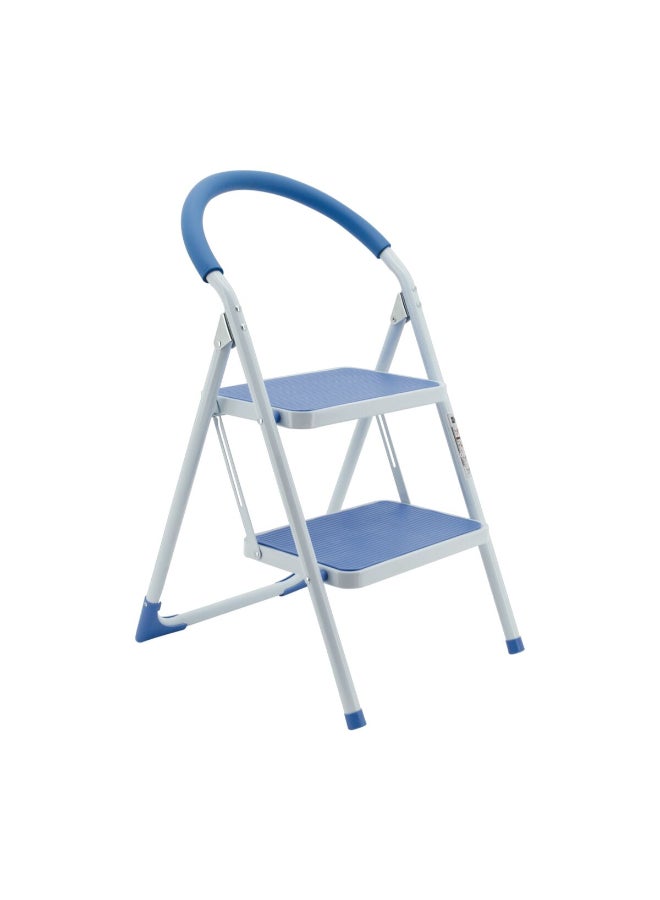Robinson Anti Skid Folding Mechanism 2 Step Steel Ladder Blue and Grey 55 x 79 x 45 cm R26902