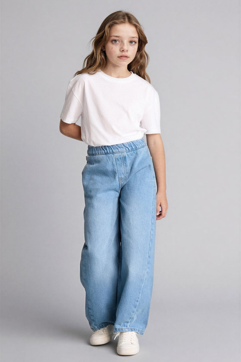 DeFacto Blue Girl Girl Balloon Fit Jeans Casual - Image 1