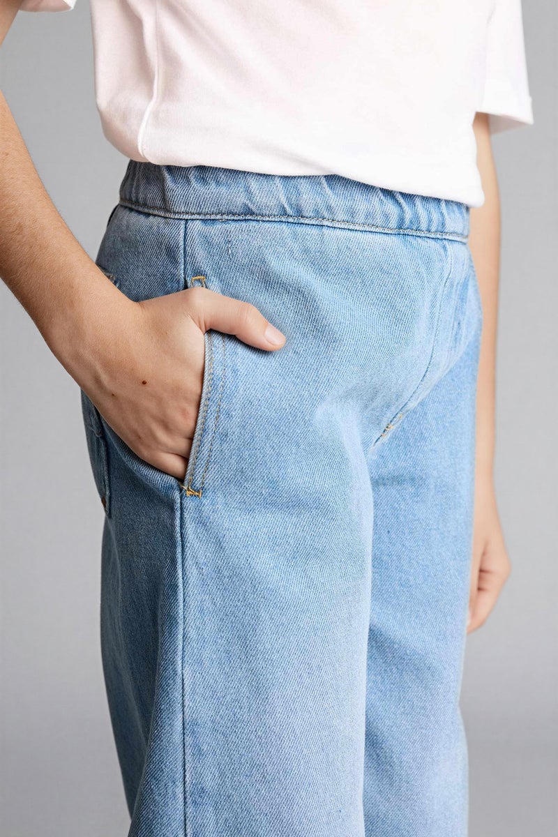 DeFacto Blue Girl Girl Balloon Fit Jeans Casual - Image 4