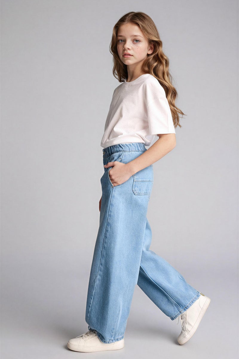 DeFacto Blue Girl Girl Balloon Fit Jeans Casual - Image 2