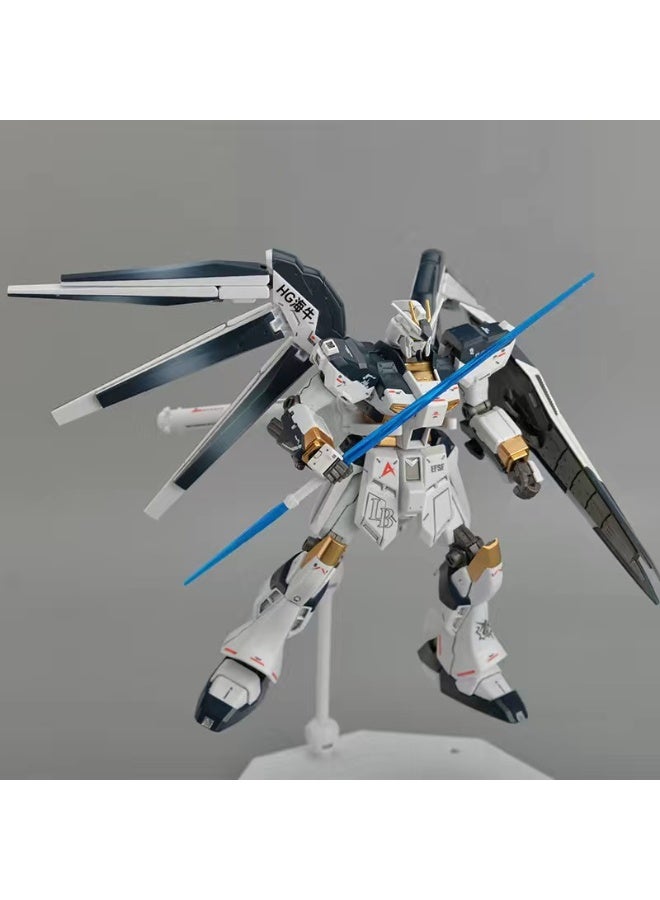 هالامودو نموذج تجميع ميكا "جندام هاي-نيو - نسخة GPB الملونة مسبقًا XF-01A" من سلسلة HG إنتاج Xingfengshe، مزود بحامل عرض، زينة مكتبية فائقة الروعة، لعبة تجميع محبوبة لدى الأولاد والبنات على حد سواء. - Image 3