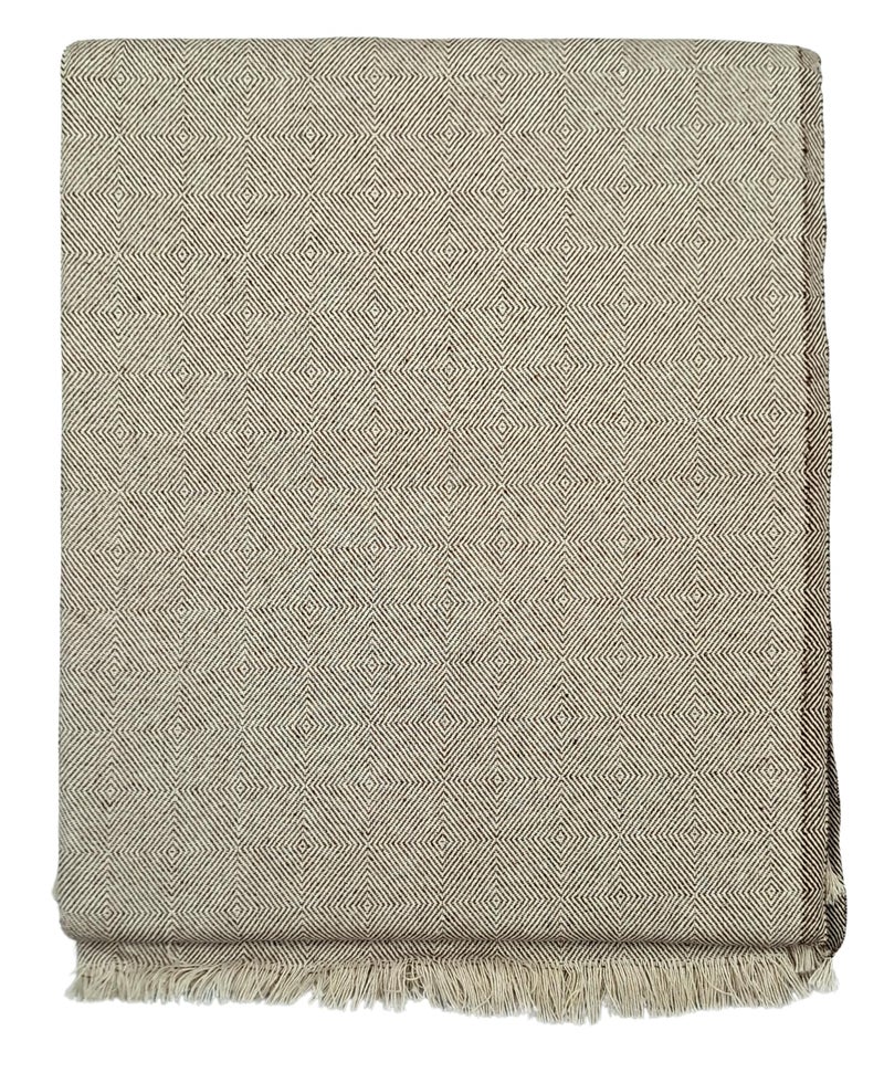 Arvore Bunkaar Plain Pure Handloom Khes - 100% Desi Thick and Heavy Cotton Khes/Summer Blanket/Chadar/Yoga Blanket (Wavy Dark Brown)-100 TC - Image 5