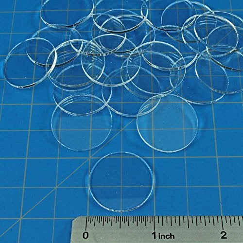 LITKO Clear Miniature Bases, Circular 1 Inch, 1.5mm Clear (25) - Image 2