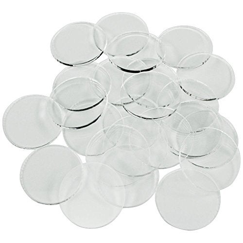 LITKO Clear Miniature Bases, Circular 1 Inch, 1.5mm Clear (25) - Image 1