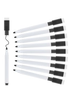 Whiteboard Markers - 20pcs Magnetic Dry Erase Pens with Eraser Cap - Fine Tip Whiteboard Pens for Kids - Convenient & Quick to Use - Ideal for School & Office (Black)