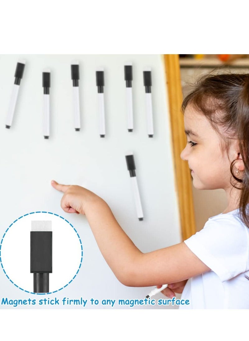 SYOSI - Whiteboard Markers - 20pcs Magnetic Dry Erase Pens with Eraser Cap - Fine Tip Whiteboard Pens for Kids - Convenient & Quick to Use - Ideal for School & Office (Black) - Image 1