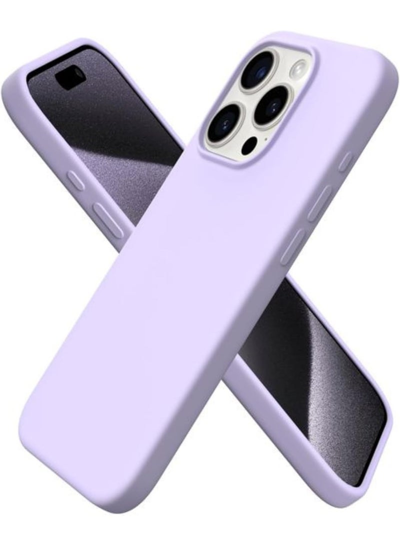 AKSESORY iPhone 14 Pro Max Case 6.7 Inch, Premium Silicone Phone Case, Slim Fit Shockproof Protective Back Cover, Soft Touch, Anti Scratch, Durable Lightweight Mobile Case (Light Purple) - Image 2