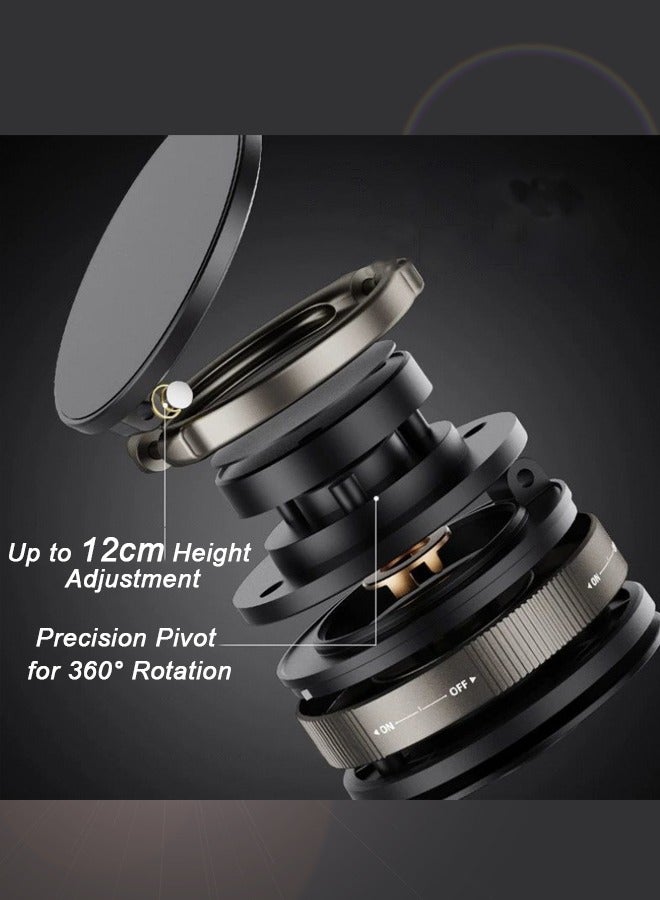 360° Rotatable Magnetic Phone Holder with 3-Axis Adjustable Height & Angle – Powerful Vacuum Suction for Windshield, Dashboard, Desk, Tile Wall, Bathroom Glass – Easy Installation, Durable & Multi-Scenario Use  - Image 4