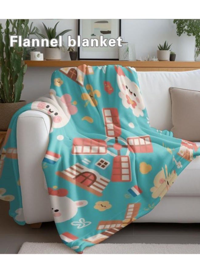 عام بطانية رقيقة من الفانيلا الكرتونية للأطفال والرضع (دافئة ومريحة، ومناسبة للنوم والألعاب) 70 سم * 100 سم - Image 5