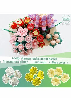 Excefore Succulents Building Set Cute Botanical Collection,Gifts for Girls Boys Kids 8+ and Adults, Bonsai Plant Garden-Classic Bricks Compatible with Lego (JK2722-Sweetheart-327PCS)  - Image 3