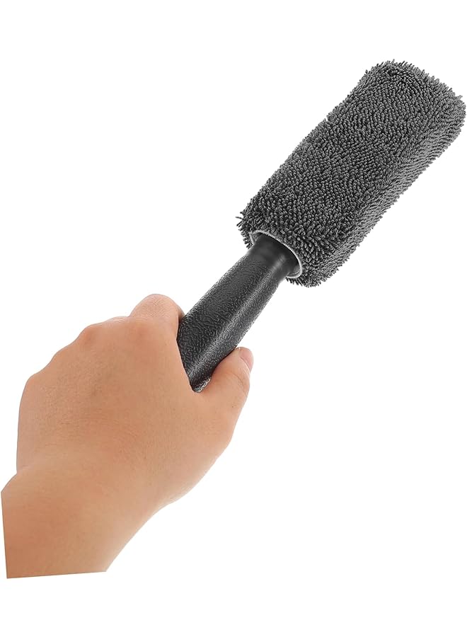 KASTWAVE 2 Pcs Tire Brush Cleaning Brush, Rim Cleaner Auto Bristle Car Detailing Brushes, Scrub For Tires Wash Wheel Exterior Motorcycle Rims Braided Cloth - Image 3