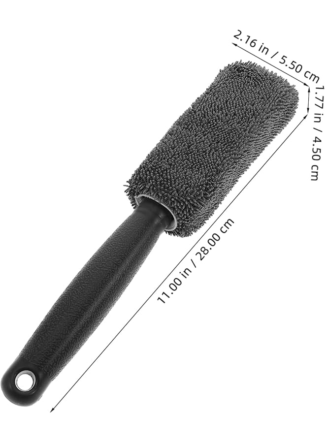 KASTWAVE 2 Pcs Tire Brush Cleaning Brush, Rim Cleaner Auto Bristle Car Detailing Brushes, Scrub For Tires Wash Wheel Exterior Motorcycle Rims Braided Cloth - Image 2