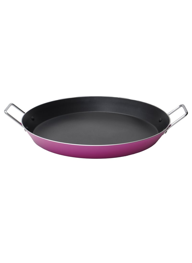 Badraig Large non-stick frying pan for seafood and others, made of aluminum Purple/black 34 | 36 | 38 cm  - Image 1