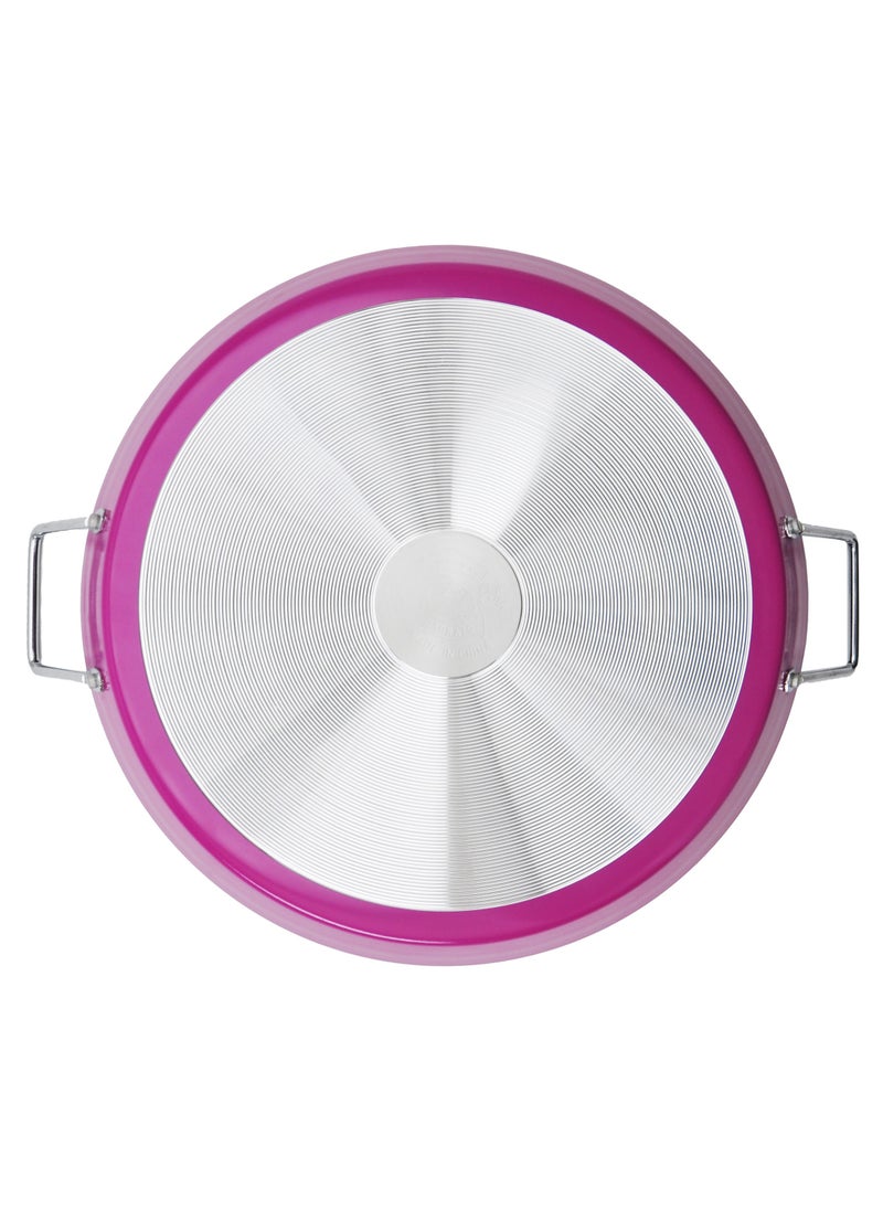 Badraig Large non-stick frying pan for seafood and others, made of aluminum Purple/black 34 | 36 | 38 cm  - Image 3