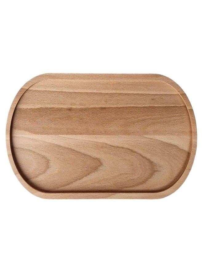 efo Wooden Oval Candle Plate - Accessory Tray - Table Centrepiece Decorative Tray - Desktop Organizer for Office Supplies - Serving Platters for Parties - Home Decor Accessories - Image 1