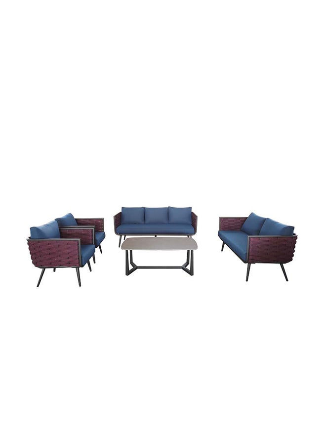 Suncoast Noah Sofa Set Winered Blue/Purple  - Image 1