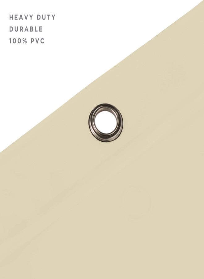 Bath Bliss Premium Shower Curtain Liner in Beige - Image 5