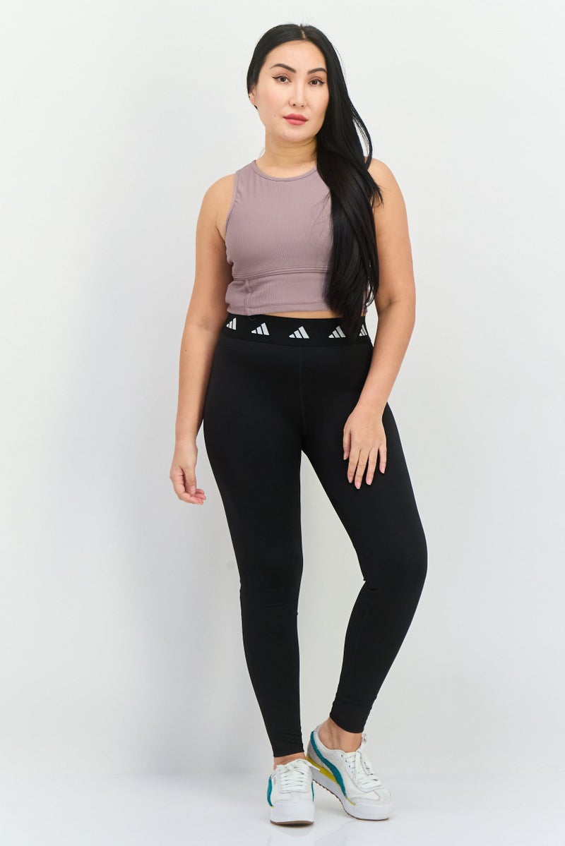 Adidas سروال رياضي نسائي 7/8 للتدريب، أسود - Image 4