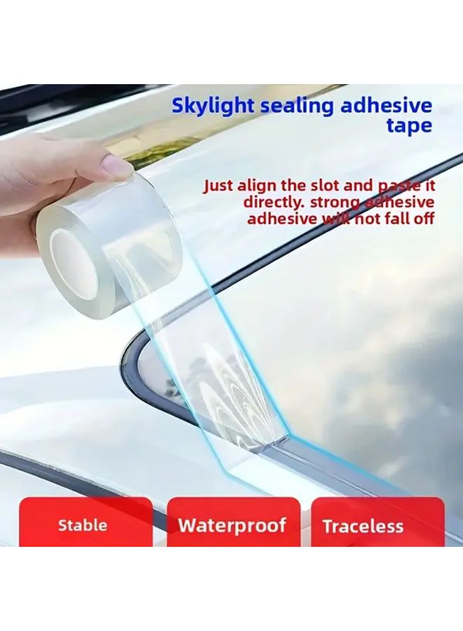 Transparent Car Panoramic Sunroof Seal Strip 5x500cm Leak Proof Waterproof Tape - Image 5