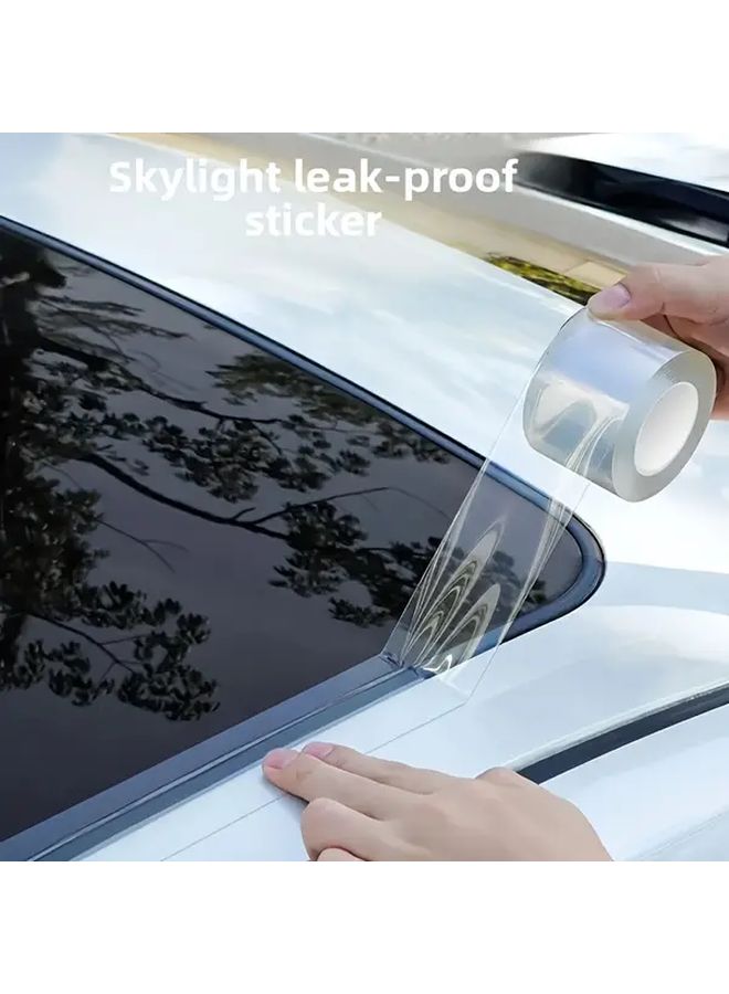 Transparent Car Panoramic Sunroof Seal Strip 5x500cm Leak Proof Waterproof Tape - Image 1